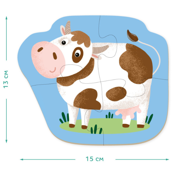 Puzzle 6 in 1 „Animale domestice”