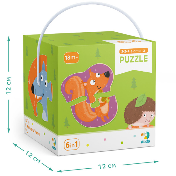 Puzzle 6 în 1 „Animale de pădure”