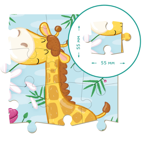 Puzzle „Girafă”, 16 elem.