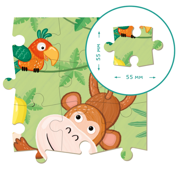 Puzzle „Maimuțică”, 16 elem.