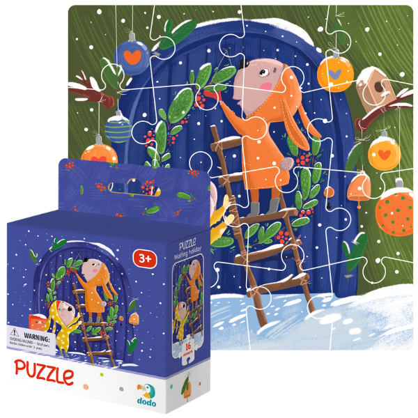 Puzzle „În așteptarea sărbătorii”, 16 elem.