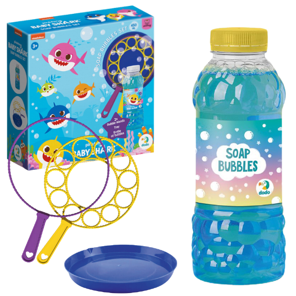 Set pentru baloane de săpun „Baby Shark”, 450 ml