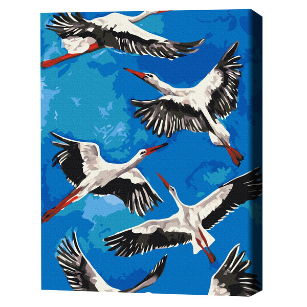 Cumpara  Picturi prin numere - Pictură pe numere 40*50 cm (în cutie) – Berze..