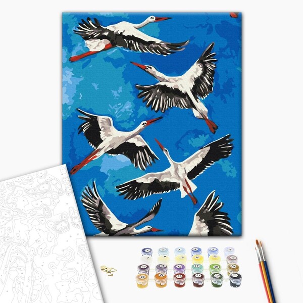 Pictură pe numere 40*50 cm (în cutie) – Berze