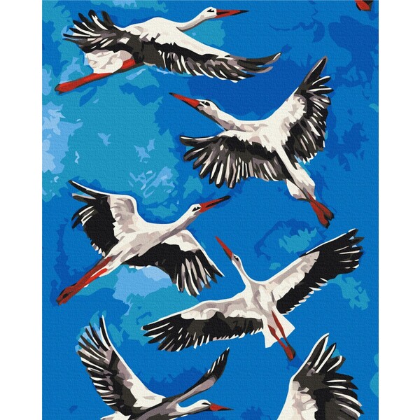 Pictură pe numere 40*50 cm (în cutie) – Berze