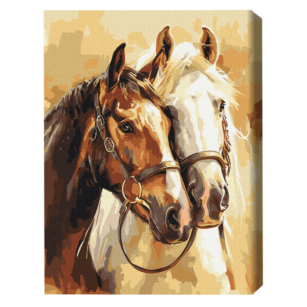 Cumpara  Picturi prin numere - Pictură pe numere 40*50 cm (în cutie) – Cai n..