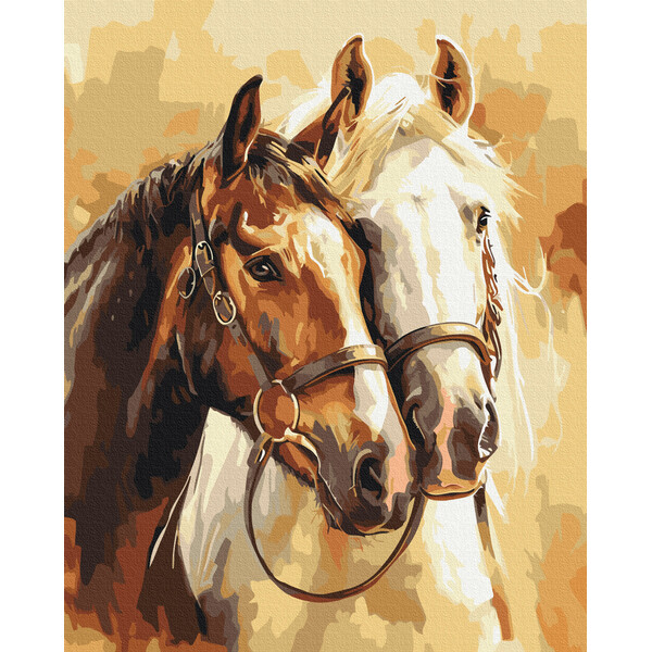 Pictură pe numere 40*50 cm (în cutie) – Cai nobili