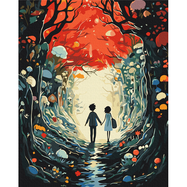Pictură pe numere 40*50 cm (în cutie) – O poveste pentru doi