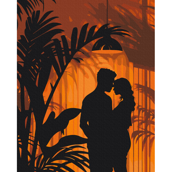Pictură pe numere 40*50 cm (în cutie) – Umbrele îndrăgostiților