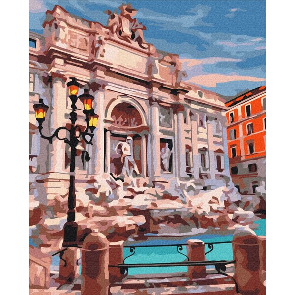 Pictură pe numere 40×50 cm (fără cutie)  –  Fântâna Trevi Roma