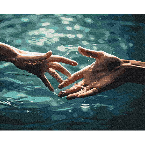 Pictură pe numere 40×50 cm (fără cutie)  –  Un moment de conexiune
