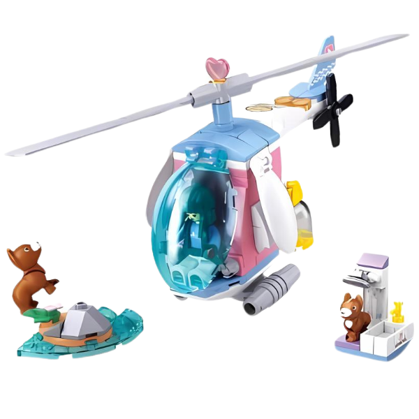 Set de construcție ”Clinica veterinară”, 4 modele, de la 78 pînă la 117 elem.