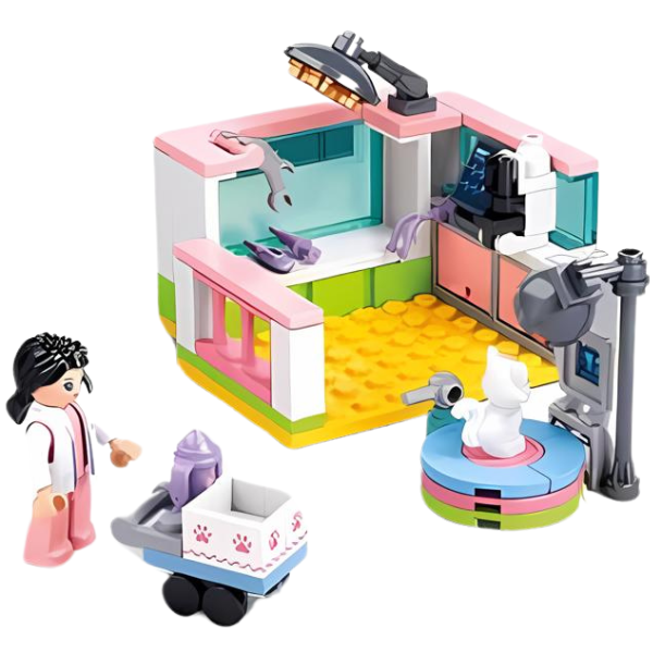 Set de construcție ”Clinica veterinară”, 4 modele, de la 78 pînă la 117 elem.