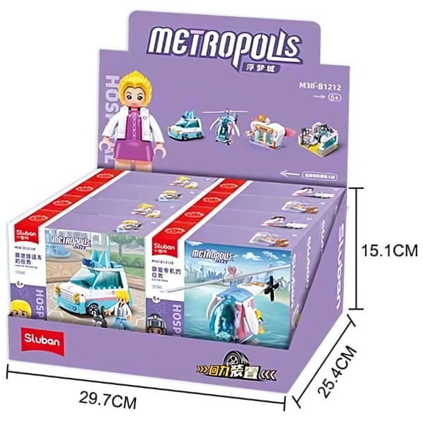 Set de construcție ”Clinica veterinară”, 4 modele, de la 78 pînă la 117 elem.