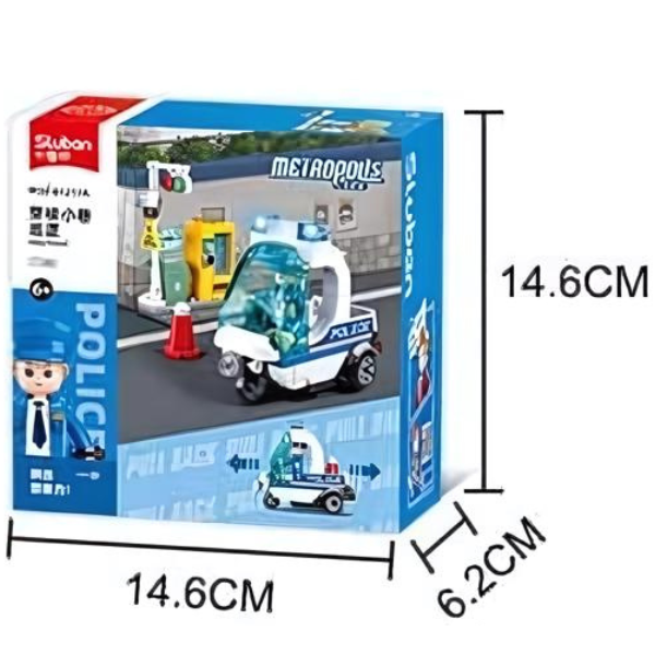 Set de construcție ”Poliția de patrulare”, 4 modele, de la 97 pînă la 135 elem.