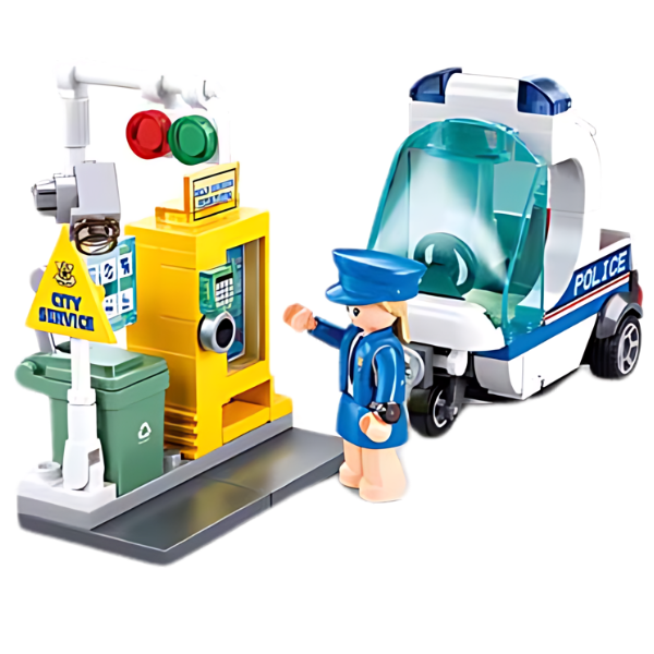 Set de construcție ”Poliția de patrulare”, 4 modele, de la 97 pînă la 135 elem.