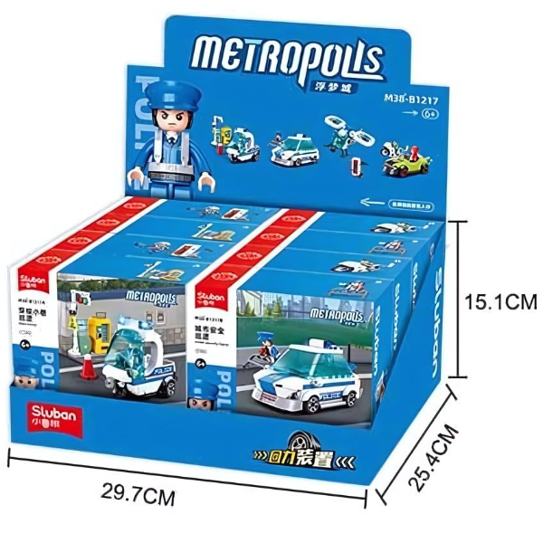 Set de construcție ”Poliția de patrulare”, 4 modele, de la 97 pînă la 135 elem.