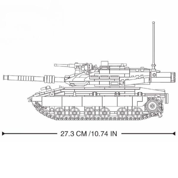 Set de construcție „Merkava MK4 RC”, cu telecomandă, 891 elem.