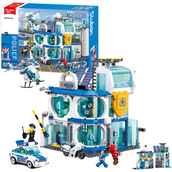 Set de construcție ”Departamentul de poliție din oraș”, 686 elem.