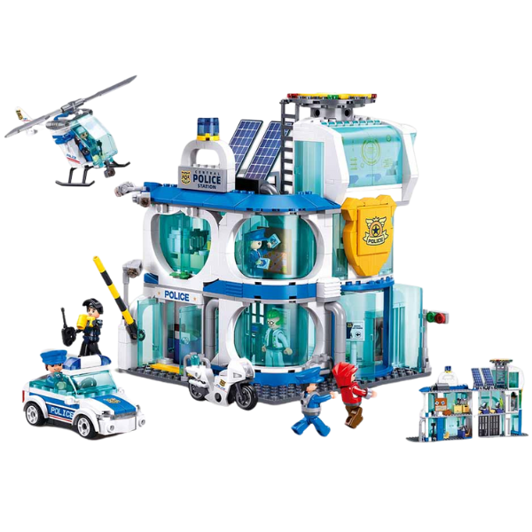 Set de construcție ”Departamentul de poliție din oraș”, 686 elem.