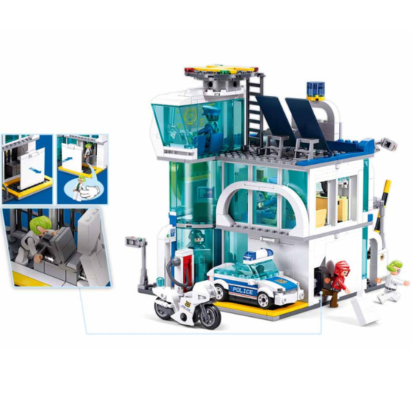 Set de construcție ”Departamentul de poliție din oraș”, 686 elem.