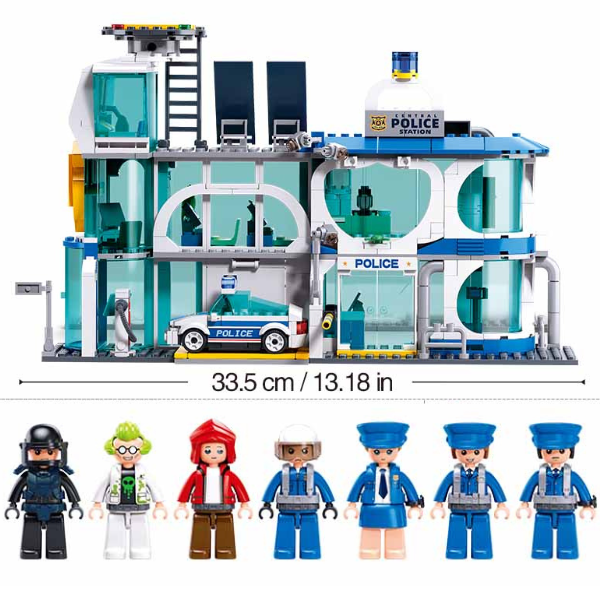 Set de construcție ”Departamentul de poliție din oraș”, 686 elem.