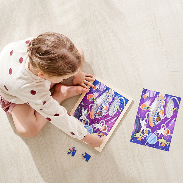 Puzzle 2 în 1 „Prieteni cosmici”