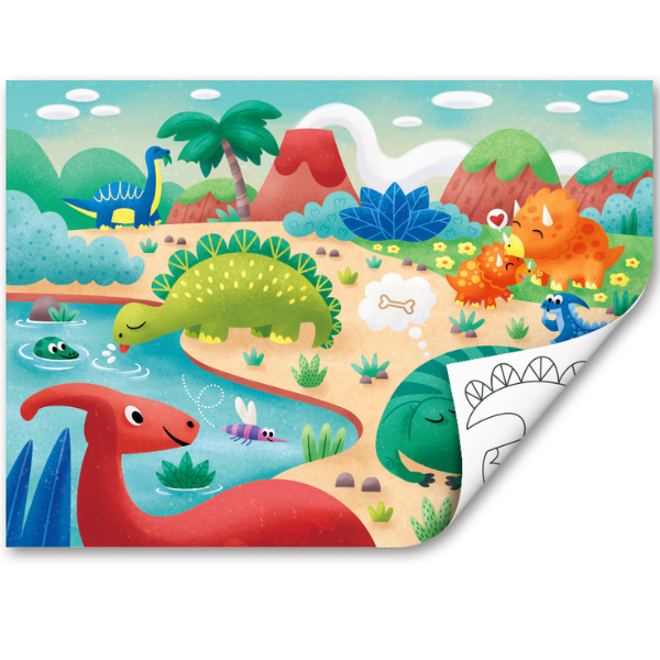 Puzzle 2 în 1 „Dinozauri”