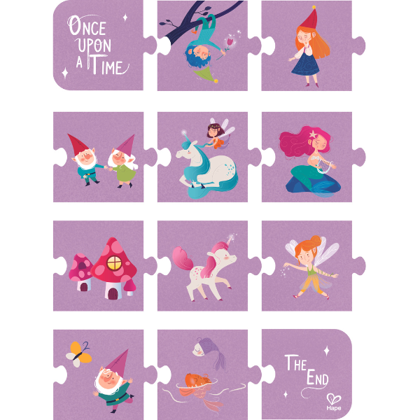 Set puzzle 4 în 1 „Poveste fermecată”