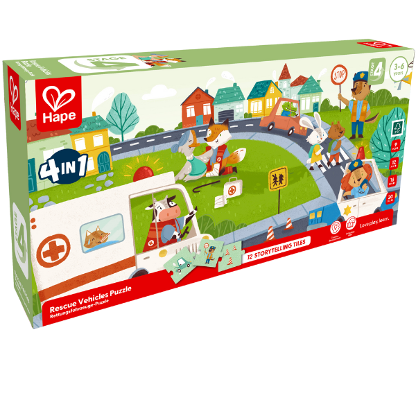 Set puzzle 4 în 1 „Operațiunea de salvare”