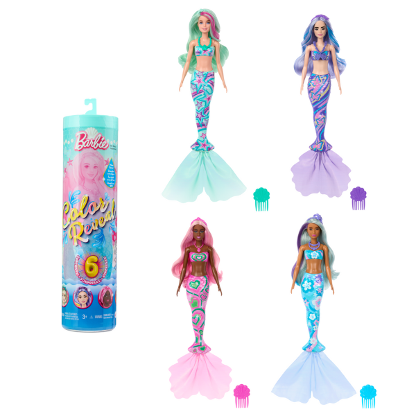 Papusa Barbie Color Reveal gama „Sirena”