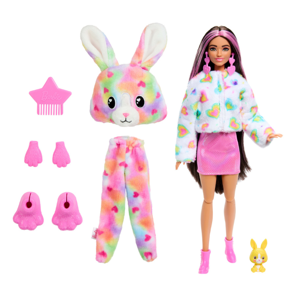 Papușa Barbie Cutie „„Barbie într-un costum de iepuraș, de pluș””