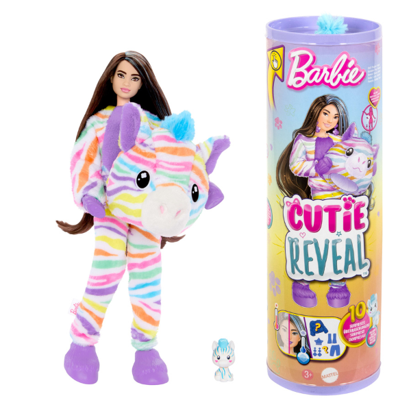 Papușa Barbie Cutie „Barbie într-un costum de unicorn, de pluș”