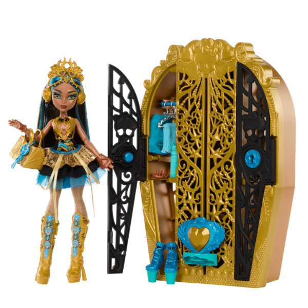 Set de joc Monster High „Cleo de Nile cu șifonier”, cu accesorii