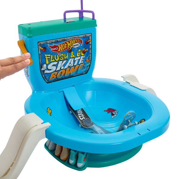 Hot Wheels Set de joc fingerboard  Flush & Go Skate Bowl