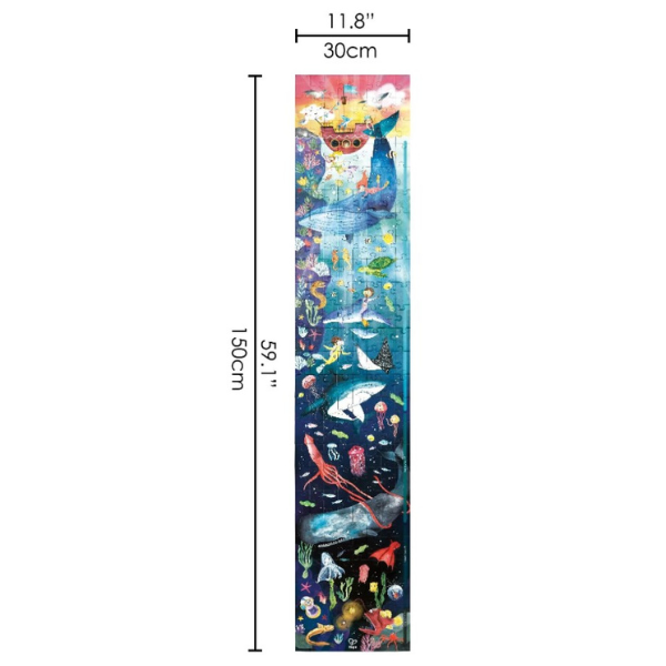 Puzzle 1,5 m „Viața în ocean”, 200 elem.