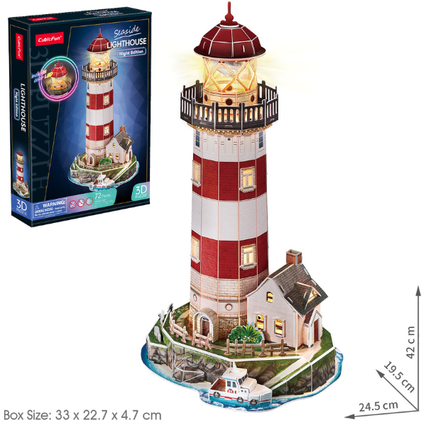3D puzzle “Far”, cu iluminare LED, 72 elemente
