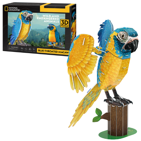 Cumpara  Puzzle-uri 3D - 3D puzzle „Ara cu piept galben”, 82 elemente..