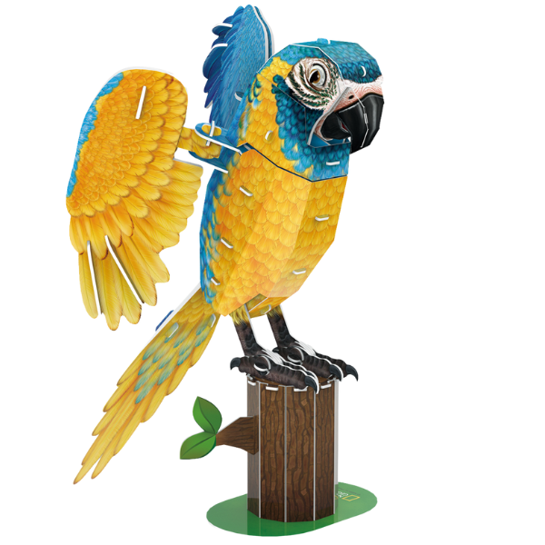 3D puzzle „Ara cu piept galben”, 82 elemente