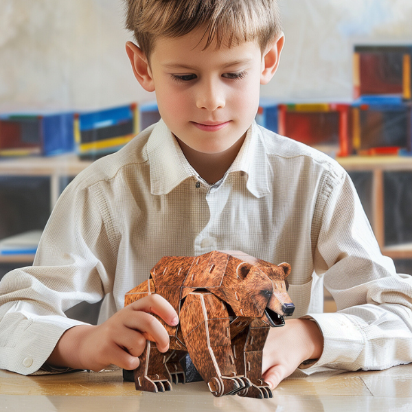 3D puzzle „Urs brun”, 88 elemente