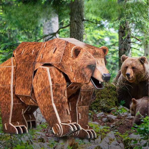 3D puzzle „Urs brun”, 88 elemente