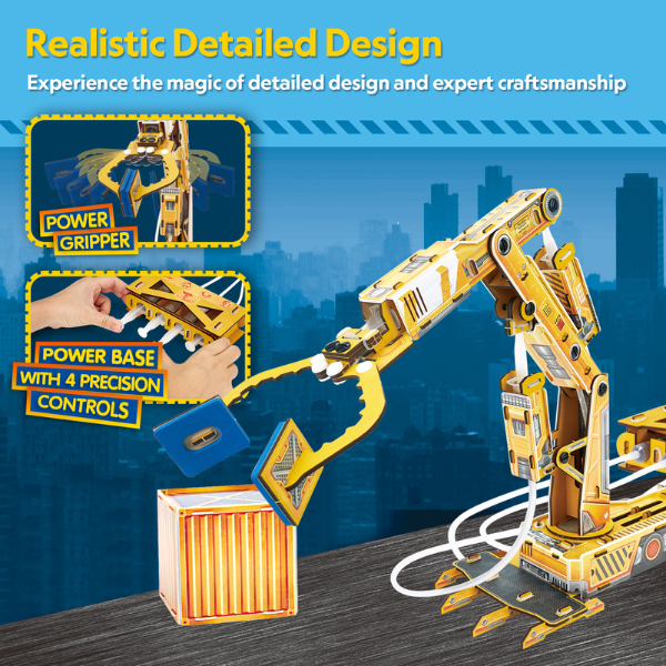 3D puzzle „Braț robotic hidraulic”, 185 elemente