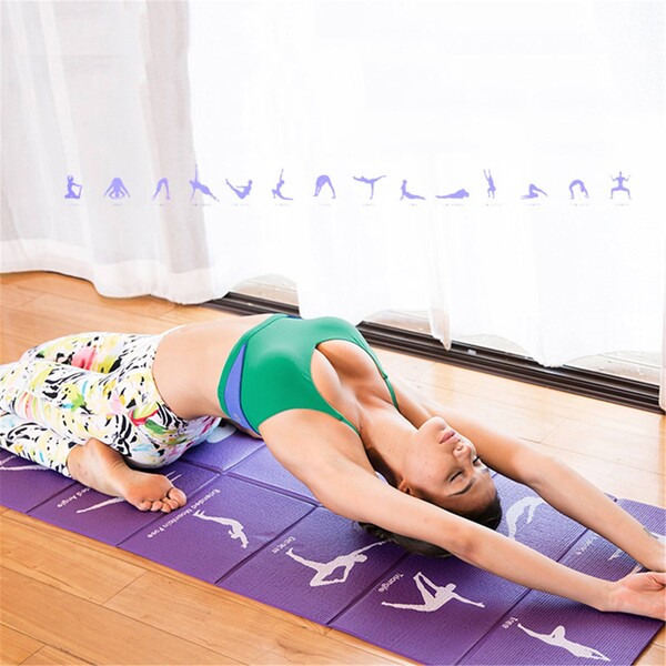Covoraș pilates pliabil 6 mm. 60*170 cm, în geantă