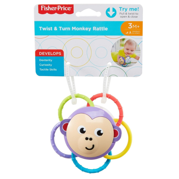 Fisher Price  Zornăitoare cu dentitie „Animăluț”, în asortiment