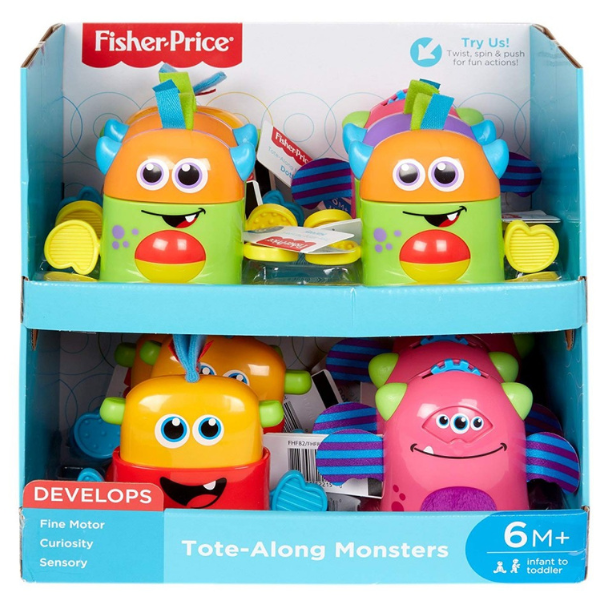 Fisher-Price Jucărie educativă „Mini monstru vesel”, 4 modele