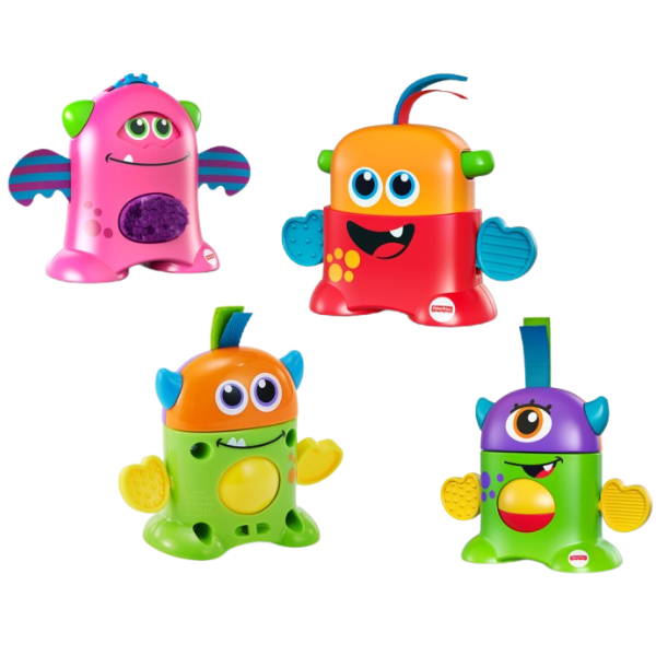 Fisher-Price Jucărie educativă „Mini monstru vesel”, 4 modele