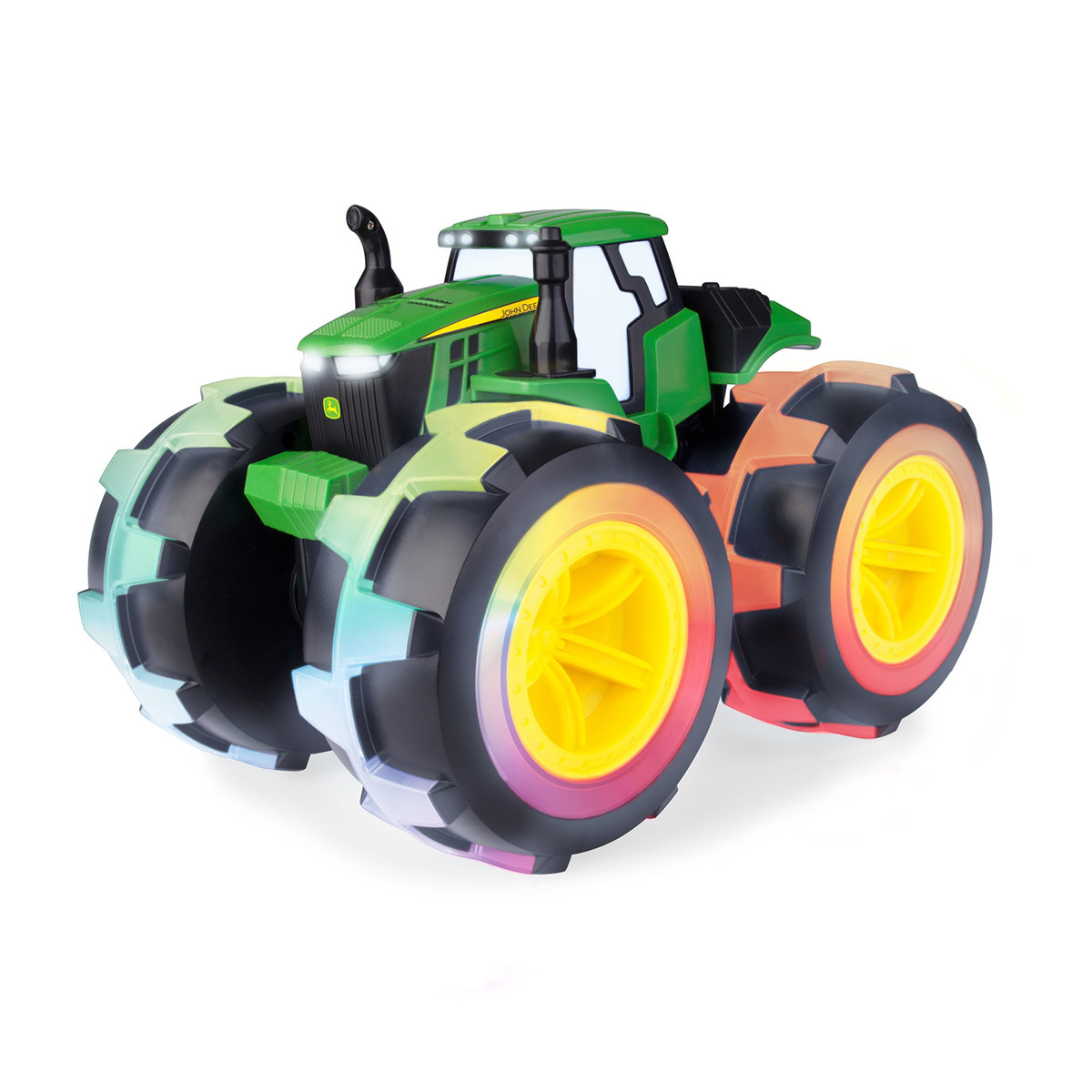 Tractor cu roți mari cu lumini – John Deere, Tomy