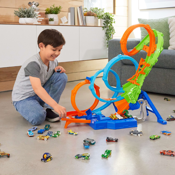 Set de Piste Hot Wheels Action 4-Loop Crash Out