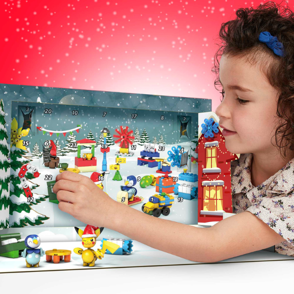 Calendar Advent Pokémon pe 24 zile cu set de construcție
