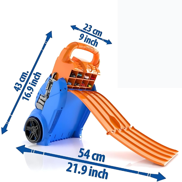 Container portabil pentru 4 piste paralele Hot Wheels